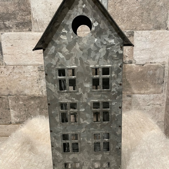 ❤️ POTTERY BARN HOLIDAY GALVANIZED MILL HOUSES NEW 3 PCS SET - Picture 5 of 7